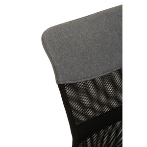 Grey Home Office Chair with Chrome Arms