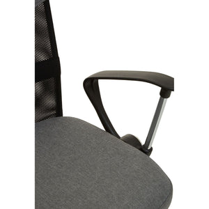 Grey Home Office Chair with Chrome Arms