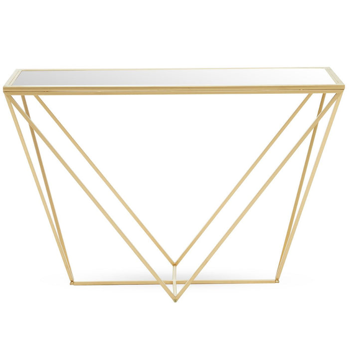Farran Gold Finish Round Console Table