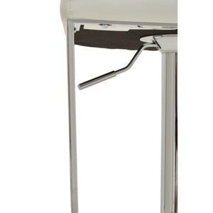 Dark Grey, Black, White And Chrome Square Base Bar Stool