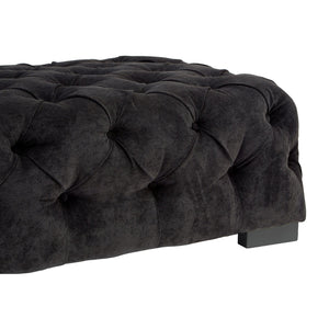 Fenton Black Fabric Footstool