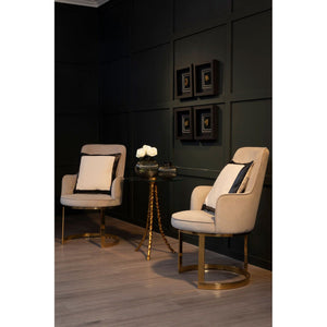 Eliza Beige Velvet Dining Chair