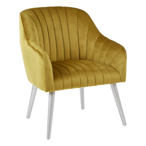 Louxor Mustard, Grey Fabric Armchairs