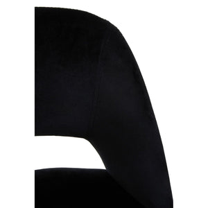 Warren Grey, Black Velvet Bar Chair