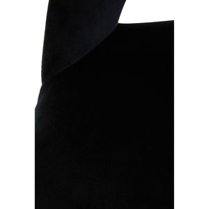 Warren Grey, Black Velvet Bar Chair