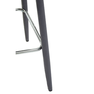 Warren Grey, Black Velvet Bar Chair