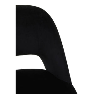 Warren Mink, Black Velvet Bar Chair