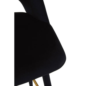 Warren Mink, Black Velvet Bar Chair