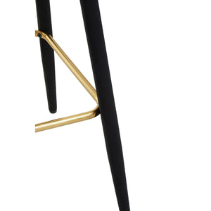 Warren Mink, Black Velvet Bar Chair