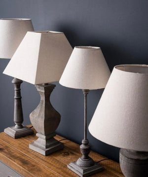 Incia Fluted Wooden Table Lamp