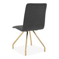 x2 Grey, Blue Cindy Upholstered Spider Leg style Dining Chair